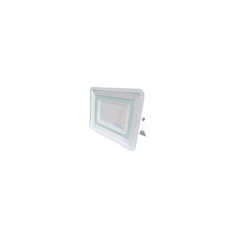 Faro Faretto LED Luce Fredda Slim da Esterno 100W Watt Bianco